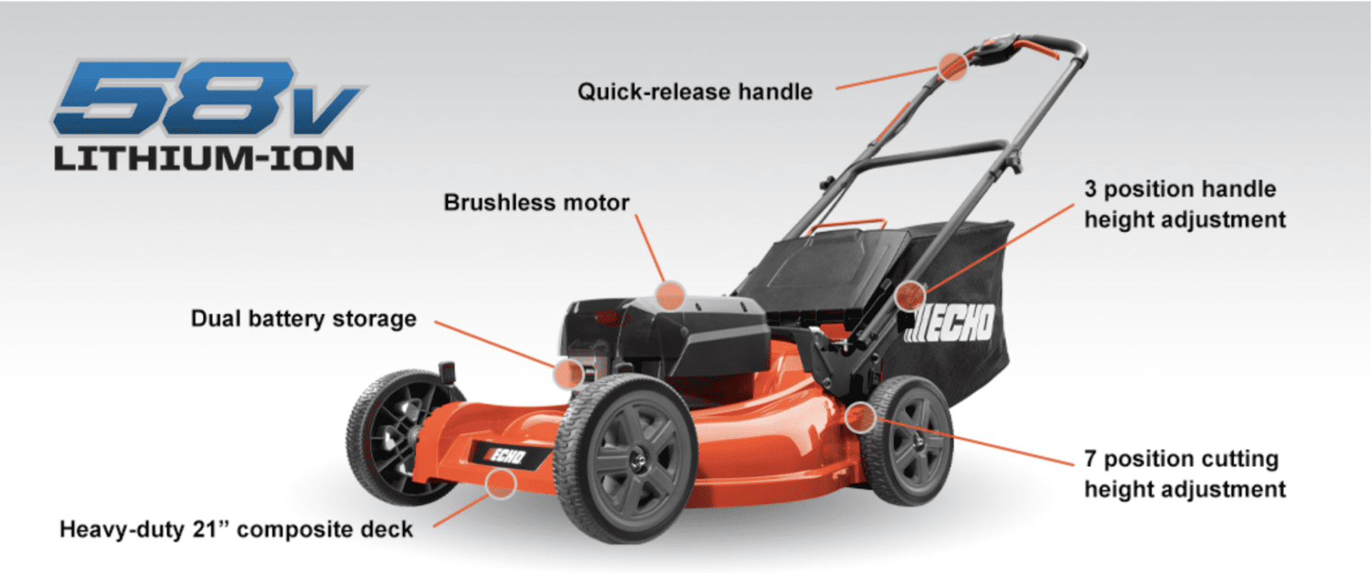 2026 Echo Power Equipment CLM-58V4AH Push Mowers