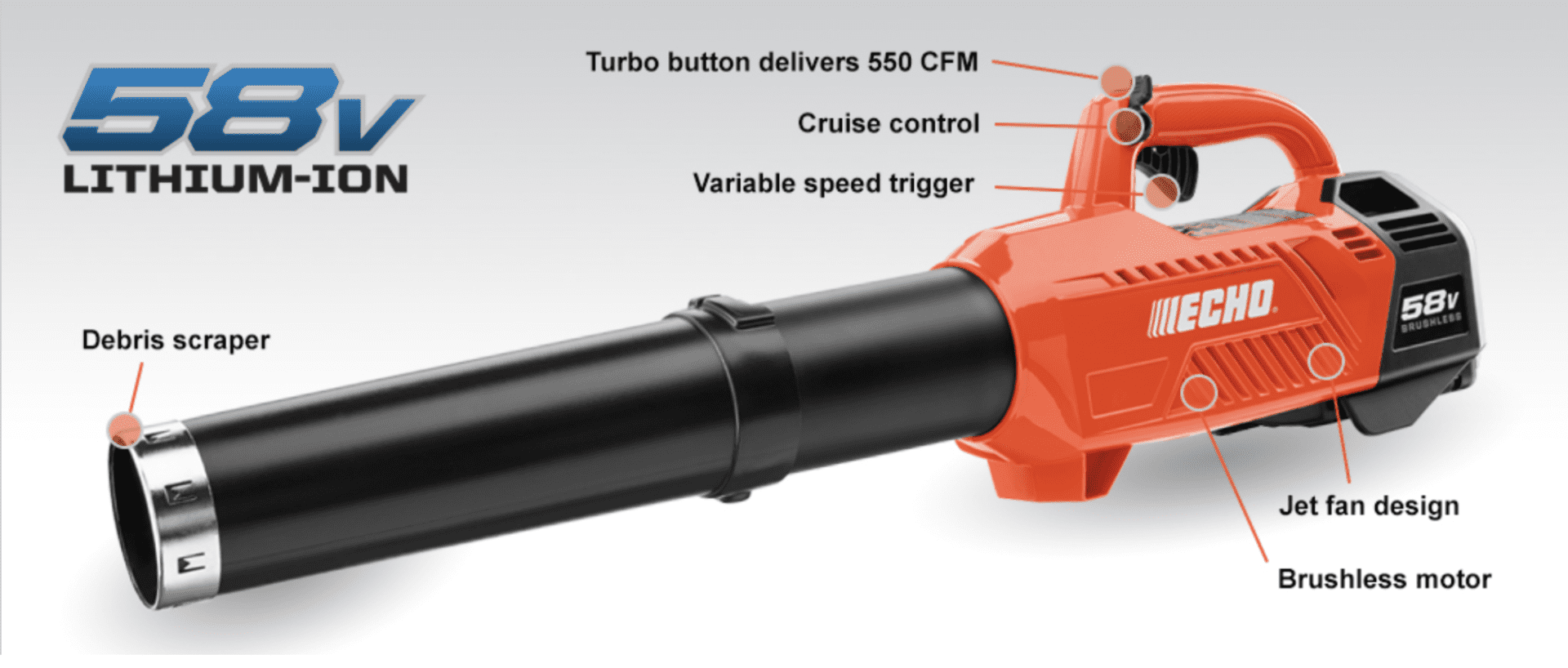 2025 Echo Power Equipment CPLB-58VBT Cordless Blower – Bare Tool Blower
