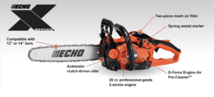 Echo Rear Handle Chainsaw CS2511P-12