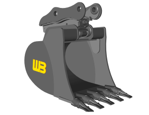 Werk-Brau: Excavator Recessed Pin Coupler Bucket